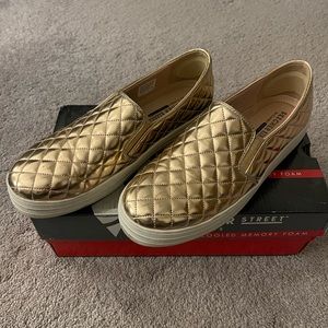 Rose Gold Skecher Slip Ons